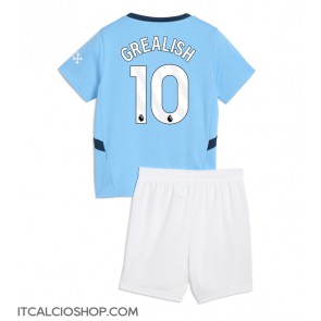 Manchester City Jack Grealish #10 Prima Maglia Bambino 2024-25 Manica Corta (+ Pantaloni corti)